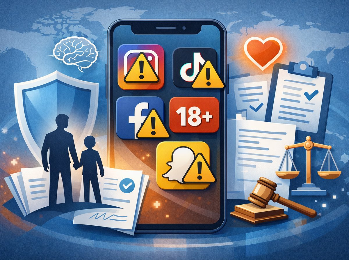  social media safety regulations 2026 warning labels mental health protections platform accountability