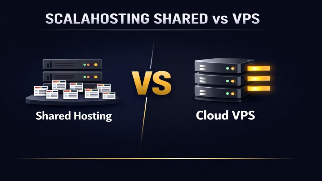 ScalaHosting shared hosting vs VPS comparison guide 2026