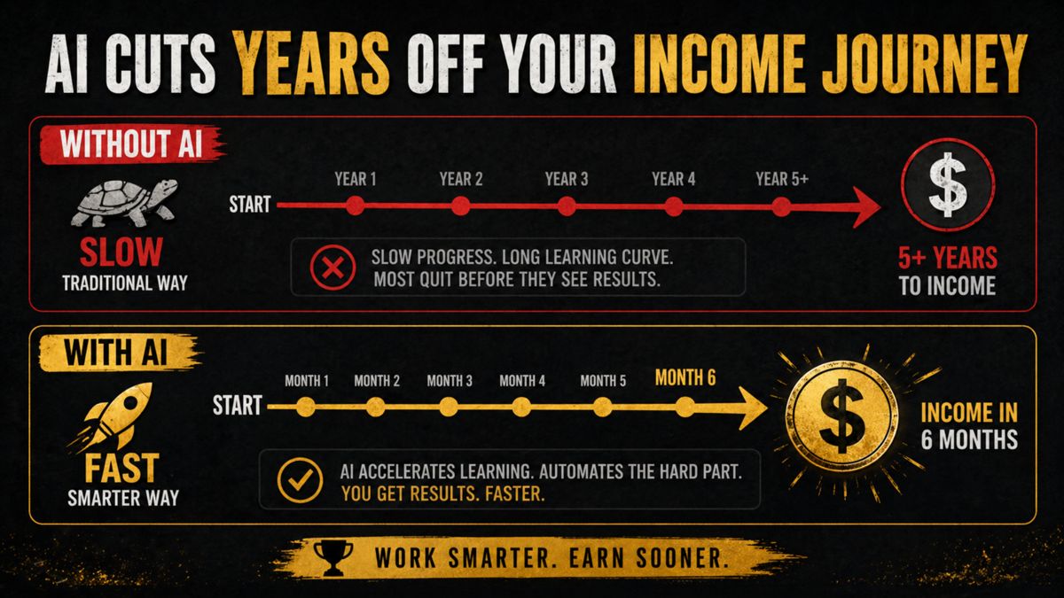Blogging income in 6 months comparison — AI-assisted vs traditional blogging timeline