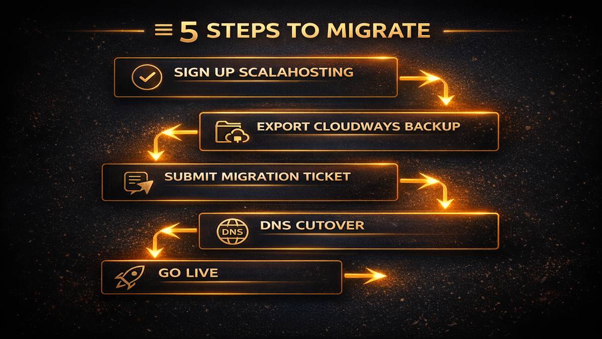 Step-by-step process to move from Cloudways to ScalaHosting in 2026