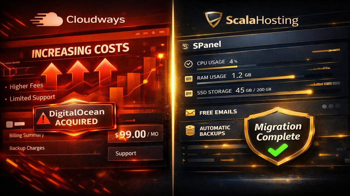 How to Move from Cloudways to ScalaHosting, performance and features comparison 2026