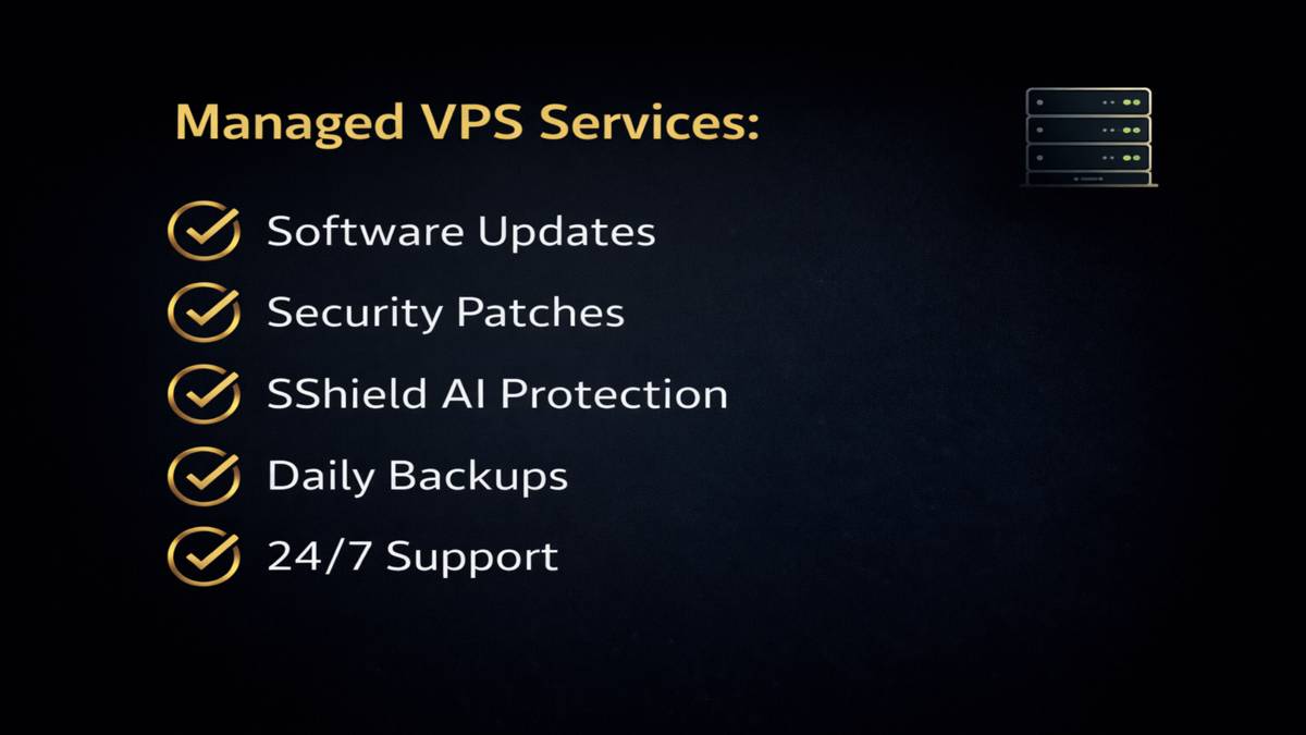 ScalaHosting managed vs unmanaged VPS — what is included on managed plan services checklist