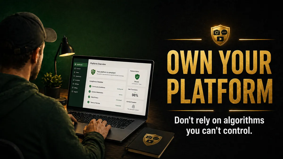Blogger preparing for social media safety regulations 2026 by owning their platform with reliable web hosting
