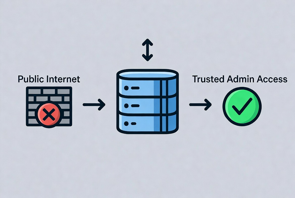 VPS hosting security firewall and network exposure diagram